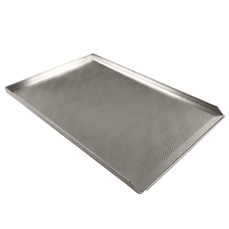 Blacha piekarnicza 3 ranty perforowana 98x58 cm aluminium 1,5 mm