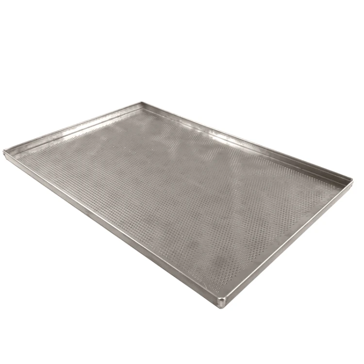 Blacha piekarnicza 4 ranty perforowana 98x58 cm aluminium gr. 1,5mm