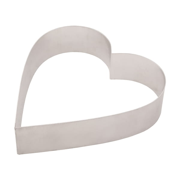 Rant cukierniczy Serce duże 26 cm h 6 cm aluminium