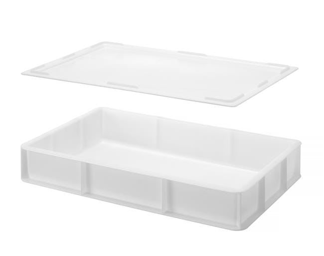 Pokrywa do pojemnika na ciasto na pizzę GN 1/1, biały, 530x325x(H)20mm