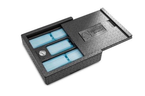 Pokrywa na wkłady chłodzące 35 x 35 cm z termometrem Thermohauser 29750  (wkłady opcjonalnie)