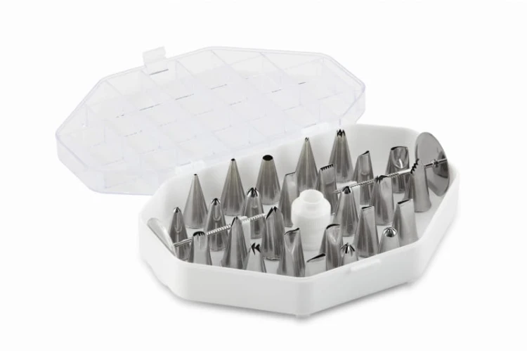 Tylki cukiernicze małe 28 szt. stal nierdzewna + adapter Thermohauser 62912