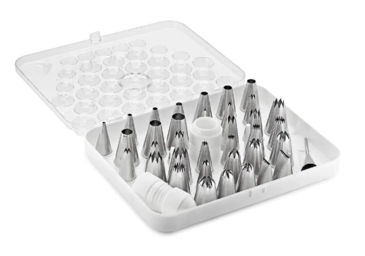 Tylki cukiernicze duże 36 szt. stal nierdzewna + 2 adaptery Thermohauser 62932