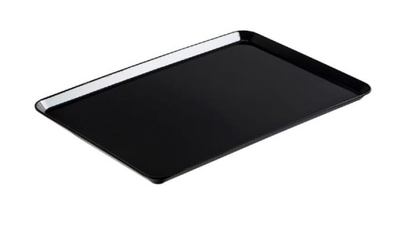 Taca z melaminy czarna 4-rantowa 60x40 cm Thermohauser 43895