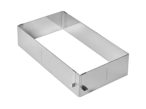 Rant cukierniczy regulowany min. 17x32 cm h 7 cm stal nierdzewna