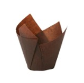Papilotki do muffinów tulipan brązowe Ø50×80 mm opak. 180 szt.