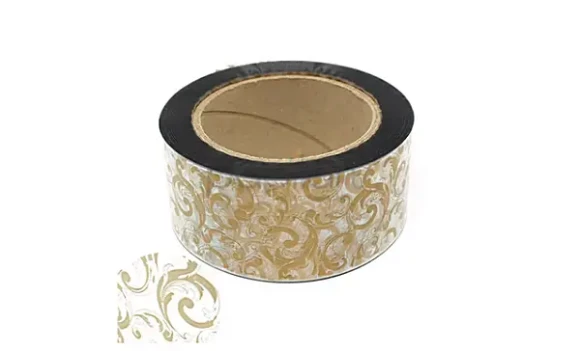 Folia rantowa 5 cm złoty nadruk 100 m