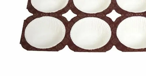 Papilotki do muffinów białe śr. 50 mm na brązowym stelażu