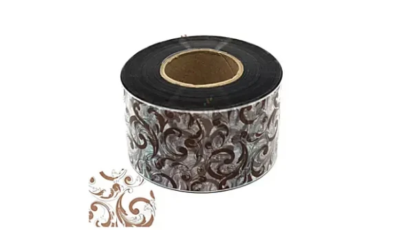 Folia rantowa 5 cm brązowy nadruk 100 metrów