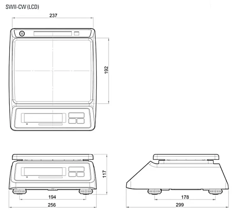 Waga wodoodporna prosta CAS SW-II 3W LCD (IP-68)