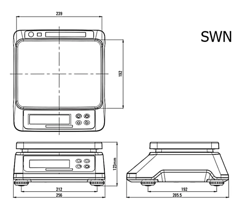 Waga elektroniczna SWN 15 kg LCD RS232