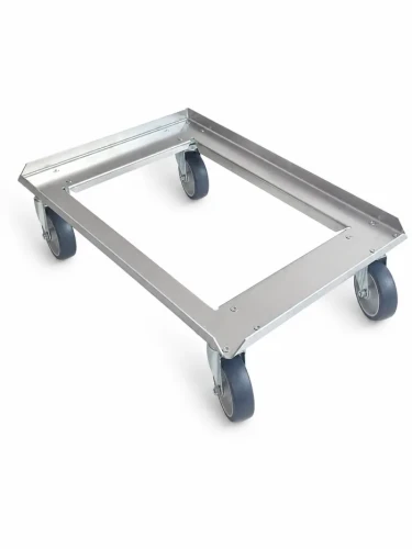 Wózek aluminiowy 61x41x16cm pod kosze piekarnicze 60x40cm