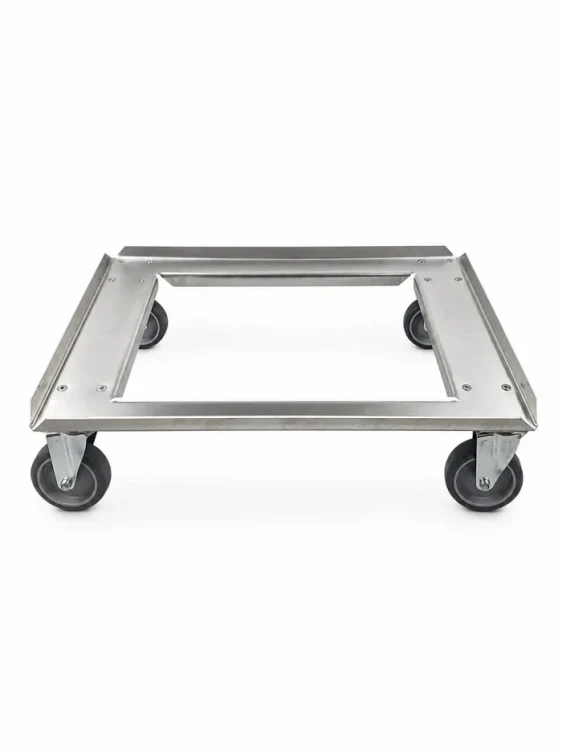 Wózek aluminiowy 61x41x16cm pod kosze piekarnicze 60x40cm