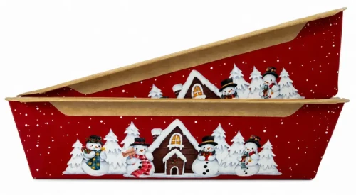 Forma do pieczenia Bałwanki czerwona 180×80×55 mm