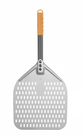 Kwadratowa łopata do pizzy z perforacją i krótką rączką 30 x 66 cm