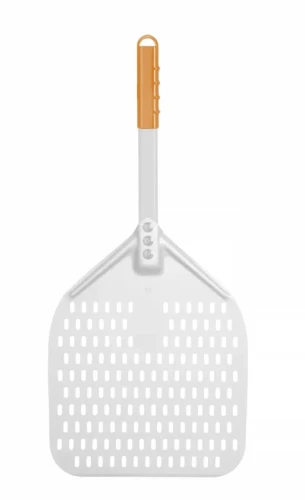Kwadratowa łopata do pizzy z perforacją i krótką rączką 30 x 66 cm
