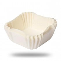 Papilotki kwadratowe białe 60x60mm, h 35mm