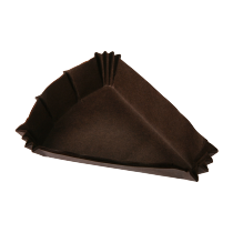 Papilotka trójkątna brązowa 10x8 cm, h25 mm