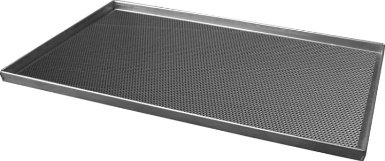 Blacha piekarnicza 4 ranty perforowana 80x60 cm aluminium gr. 1,5mm