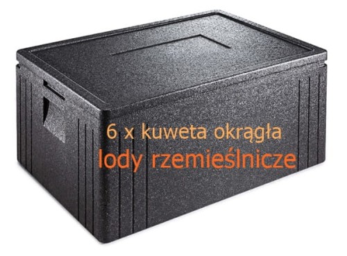 Pojemnik termoizolacyjny 6 x lody rzemieślnicze 80l Thermohauser 37682