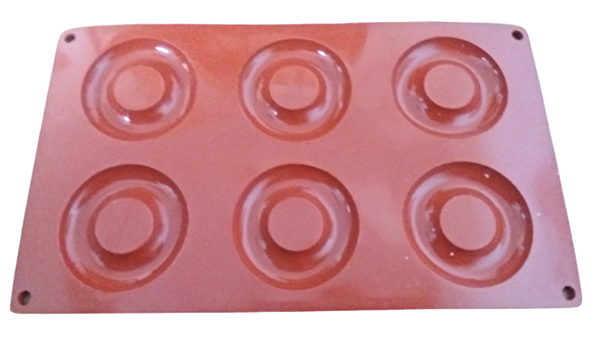 Forma silikonowa Pół-oponka 6 gniazd śr.70x30 h 8 mm