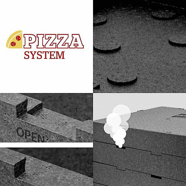 Pojemnik termoizolacyjny składany na pizzę 50x50x31,6 cm