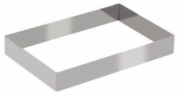 Rant cukierniczy prostokątny 58.5x38.5, h 6 cm stal nierdzewna