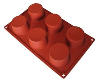 Forma silikonowa CYLINDER 6 gniazd śr. 65 h 40 mm