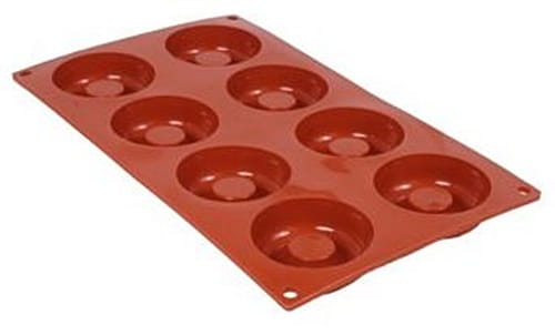 Forma silikonowa PÓŁ-OPONKA 8 gniazd śr. 65 mm, h 21 mm