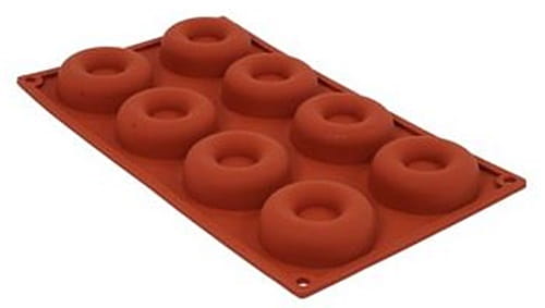 Forma silikonowa PÓŁ-OPONKA 8 gniazd śr. 65 mm, h 21 mm