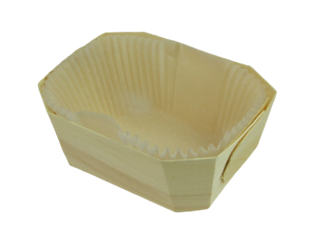 Forma drewniana do pieczenia z papilotką 140x90x58 mm