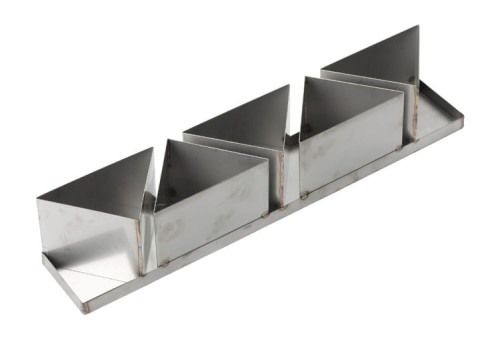 Zestaw do wypieku chleba dł. 60 cm, 5 form trójkąt Zbójnicki 15 x 12cm h10 cm stal nierdzewna