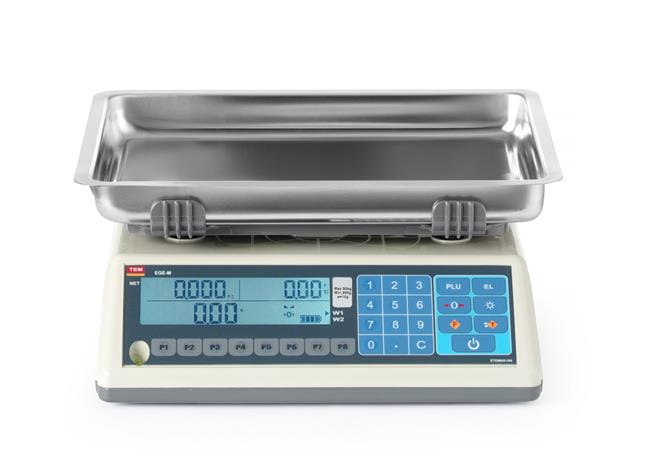 Waga kalkulacyjna LCD z legalizacją, głęboka szalka, 30 kg, 355x330x(H)155mm