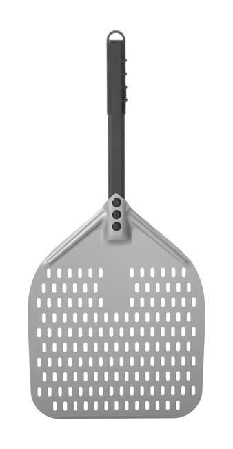 Kwadratowa łopata do pizzy z perforacją i krótką rączką 30,5 x 56 cm