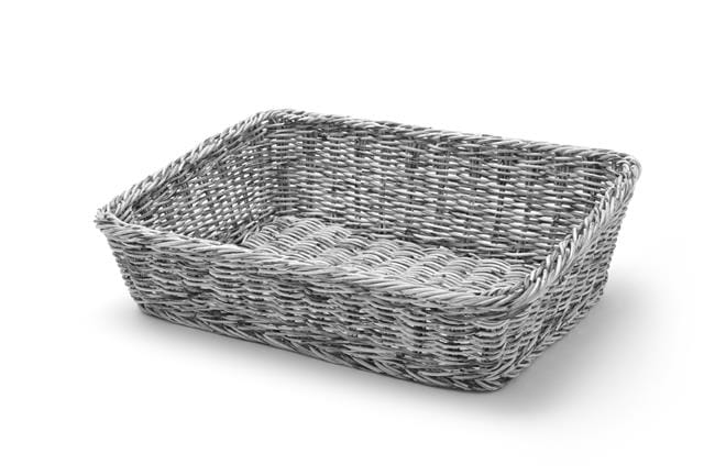Kosz skośny prostokątny szary 400x300x(H)120mm