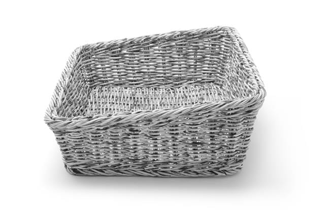 Kosz skośny prostokątny szary 400x300x(H)120mm