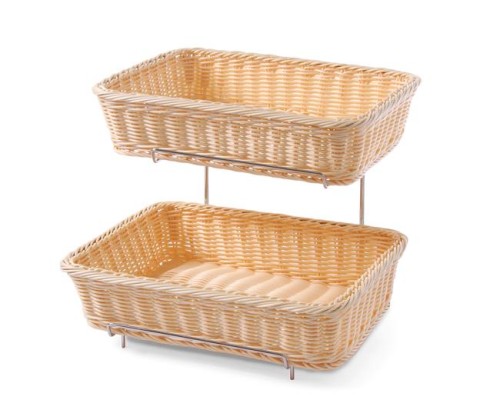 Koszyki do pieczywa na stelażu, prostokątne 360x280x(H)90mm
