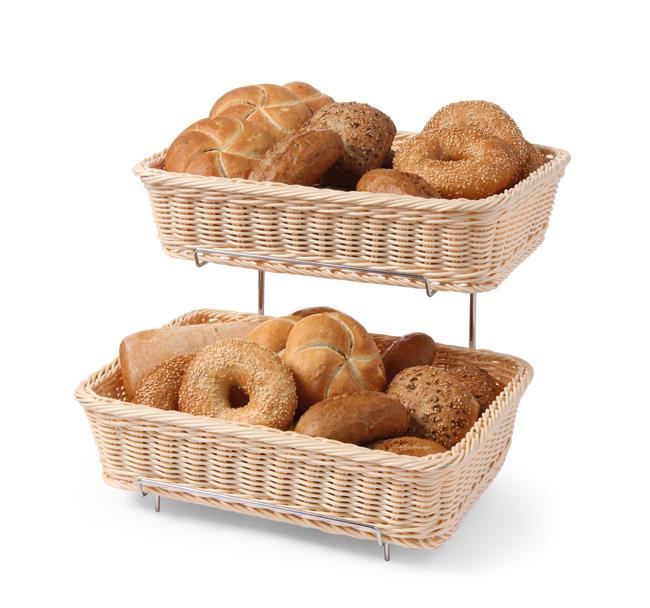 Koszyki do pieczywa na stelażu, prostokątne 360x280x(H)90mm