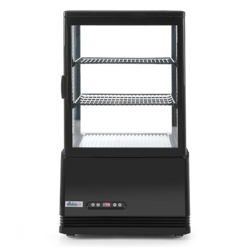 Witryna chłodnicza nastawna 58l Arktic czarny 452x406x(H)816mm