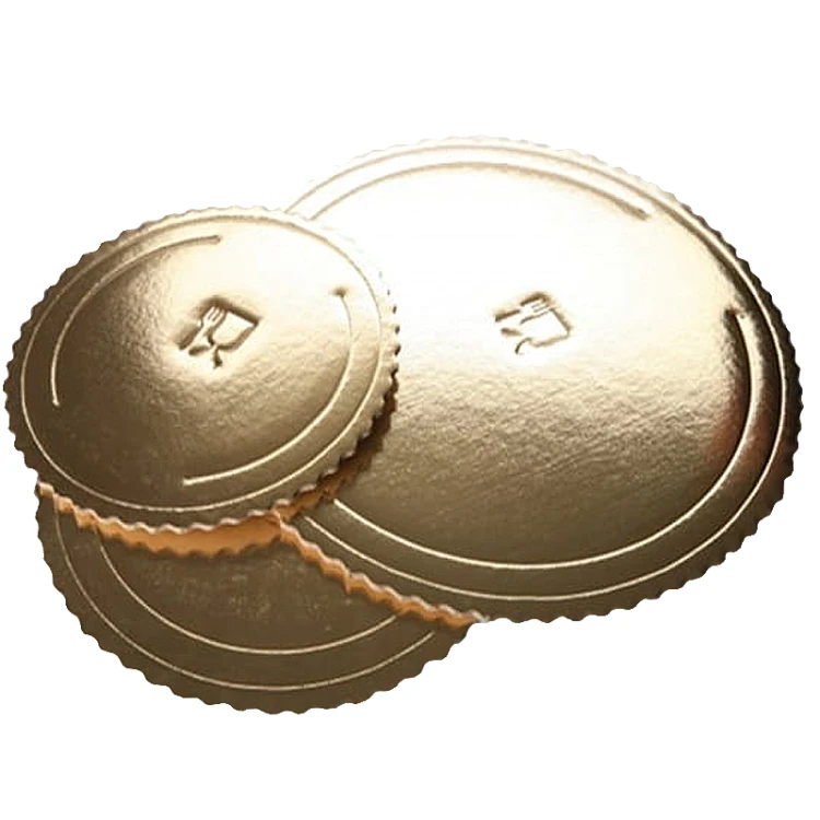 Podkład pod tort gruby złoty śr. 18 cm
