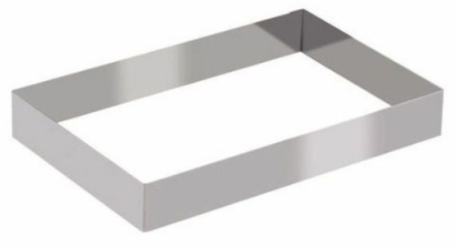 Rant cukierniczy prostokątny 38.5x28.5 cm, h 8 cm aluminium