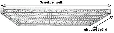 Półka siatkowa do regału - głębokość 46 cm