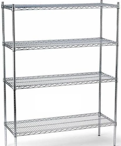 Regał chromowany 4 półki, 46 x dł. 92 x h 160 cm
