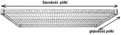 Półka siatkowa do regału - głębokość 36 cm